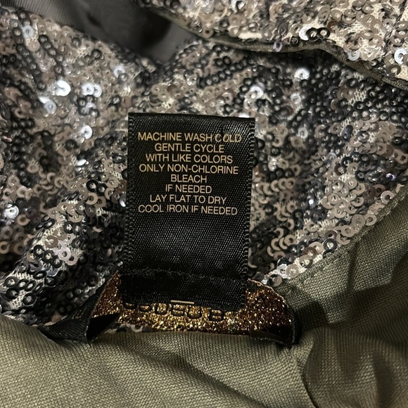Arden B Exclusive Silver Sequin and Satin Mini Party Dress - Size M - Picture 10 of 10